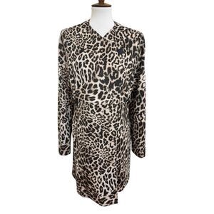 Cabi 4602 Sophia Leopard Print Double Snap Jacket Size Medium